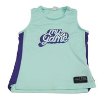 Mátovo-fialové tielko s nápisom Decathlon