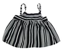 Čierno-biely pruhovaný crop top New Look