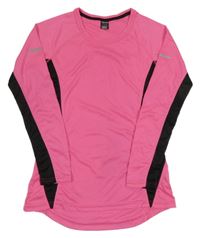 Kriklavoě ružovo-čierne športové tričko X-MAIL