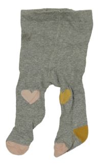 Sivé pančuchy so srdiečkami