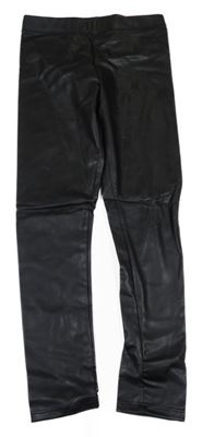 Černé koženkové legíny H&M