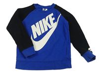 Kobaltově modro-černá mikina s logem Nike 