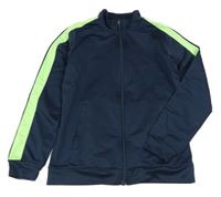 Tmavomodrá prepínaci športová mikina s prúžkami Dutchy