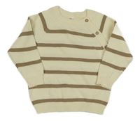 Smetanovo-hnedý pruhovaný sveter Zeeman