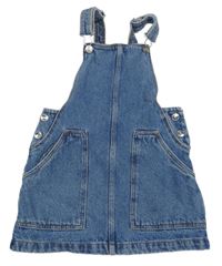 Modrá rifľová na traká sukňa Kiabi