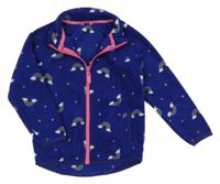 Kobaltově modrá fleecová prepínaci mikina s duhami St. Bernard