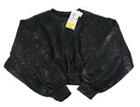 Nové - Čierna lesklá crop mikina M&S