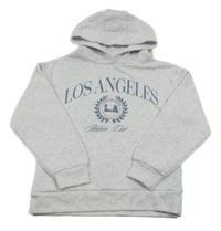 Sivá melírovaná mikina s nápisom a kapucňou Primark