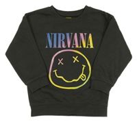 Tmavošedá mikina Nirvana