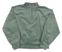 Modrošedá zamatová mikina Destination