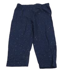 Tmavomodré capri legíny so trblietkami Yigga