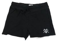 Černé teplákové kraťasy s logem River Island