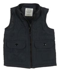 Tmavošedá šusťáková zateplená vesta F&F