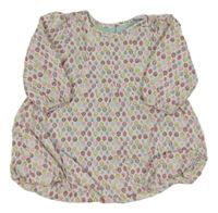 Biele menšestrové podšité šaty s listami Mothercare