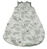 Bílo-khaki bavlněný zateplený spací pytel s koalami Lily & Dan