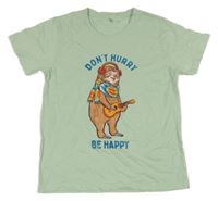 Světlezelené tričko s medvídkem 