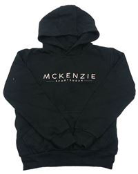 Čierna mikina s logom a kapucňou McKenzie