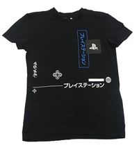 Černé tričko s logem - PlayStation PRIMARK