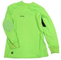 Křiklavě zeleno-černé funkční sportovní mikinotriko s logom KIPSTA