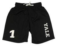 Čierne športové kraťasy s nápisom a číslom H&M