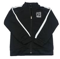 Čierno-biela prepínaci športová mikina s nápismi H&M