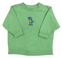 Zelená oversize mikina s dinosaurom Next