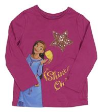 Malinové triko s Ashou - Wish a flitry Disney