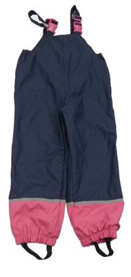 Tmavomodro/růžové nepromokavé laclové podšité kalhoty Kiki&Koko