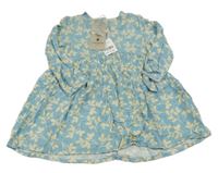 Nové - modré šaty s větvičkami CANADA