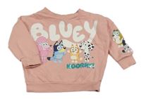 Ružová oversize mikina s pejskem - Bluey s kamarády George