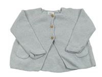 Svetlomodrý melírovaný prepínaci sveter ZARA