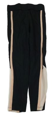 Černo-světlepudrové legíny s pruhy George