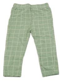 Olivovo-biele kockované teplákové nohavice LC WaIKIKI