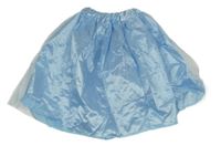 Svetlomodrá tylovo/saténová sukňa