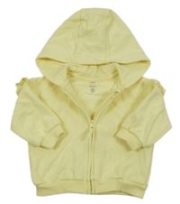 Žltá prepínaci mikina s volániky s madeirou a kapucňou F&F