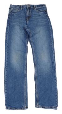 Modré šisované slim fit rifle H&M