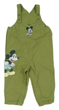Olivové rifľové na traké nohavice s Mickey a vreckom PRIMARK