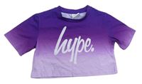 Fialové crop tričko s logom Hype
