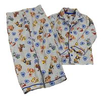 Sivé melírované fleecové pyžama s Paw Patrol Nickelodeon