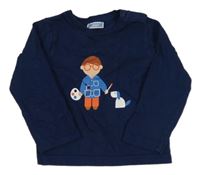 Tmavomodré triko s klukem a psem Jacadi