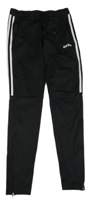 Čierne športové funkčné tepláky s logom Adidas