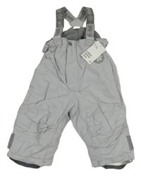 Nové - Světlešedé šusťákové laclové oteplovačky H&M