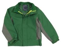 Zeleno-sivá šušťáková jarná funkčná bunda Mountain Warehouse