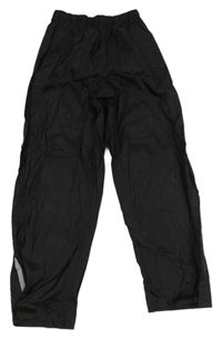 Čierne šušťákové nepromokavé funkčné nohavice Crivit