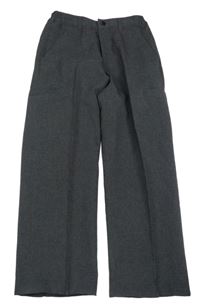 Tmavošedé melírované slavnostní kalhoty