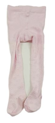 Světlerůžové punčocháče se srdíčky