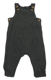 Tmavosivé rebrované na traké tepláky George