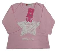 Nové - Růžové triko s hvězdou