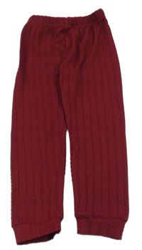 Vínové vzorované tepláky