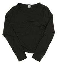 Čierne crop tričko Shein